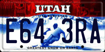 UT license plate E643RA