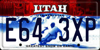 UT license plate E643XP