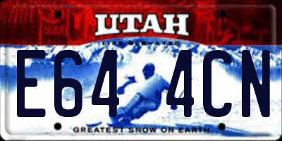 UT license plate E644CN