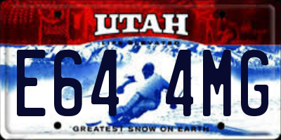UT license plate E644MG
