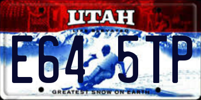 UT license plate E645TP