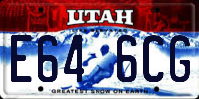 UT license plate E646CG