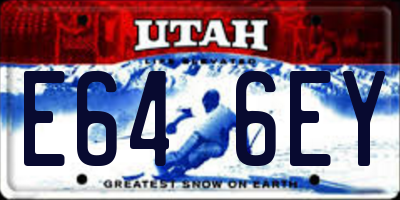 UT license plate E646EY