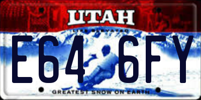 UT license plate E646FY
