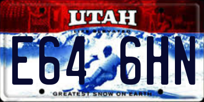 UT license plate E646HN