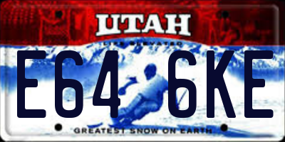 UT license plate E646KE