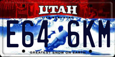 UT license plate E646KM