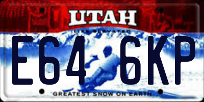 UT license plate E646KP