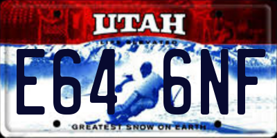 UT license plate E646NF