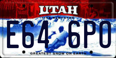 UT license plate E646PO
