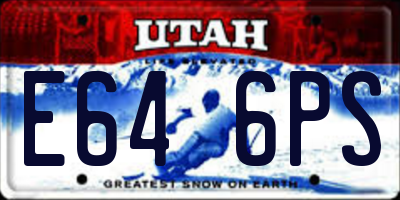 UT license plate E646PS