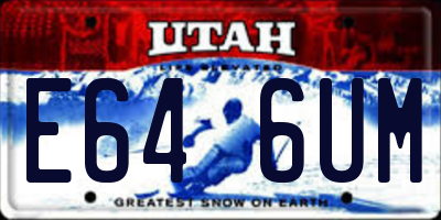 UT license plate E646UM