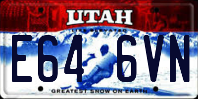 UT license plate E646VN