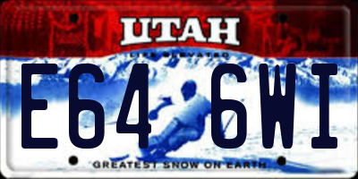 UT license plate E646WI