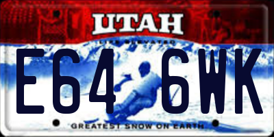 UT license plate E646WK