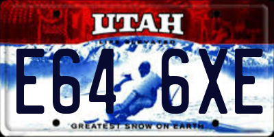 UT license plate E646XE