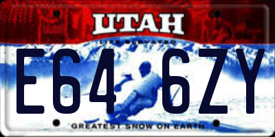 UT license plate E646ZY