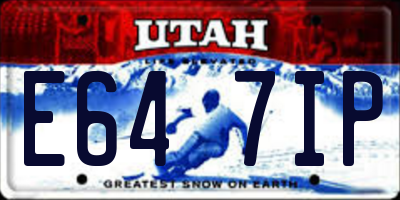 UT license plate E647IP
