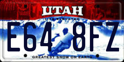 UT license plate E648FZ