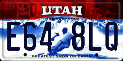 UT license plate E648LQ