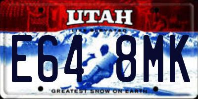 UT license plate E648MK
