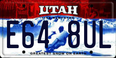 UT license plate E648UL