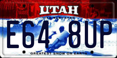 UT license plate E648UP
