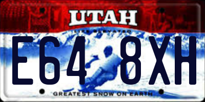 UT license plate E648XH
