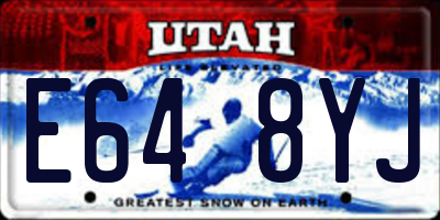 UT license plate E648YJ