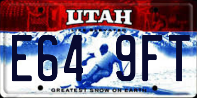 UT license plate E649FT