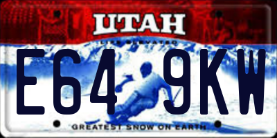 UT license plate E649KW