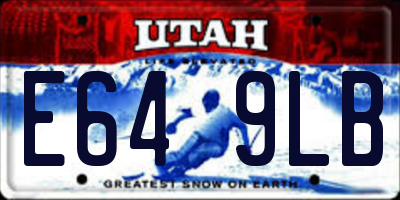 UT license plate E649LB