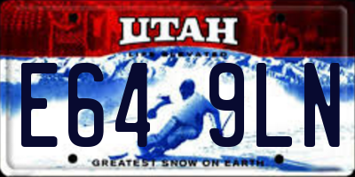 UT license plate E649LN