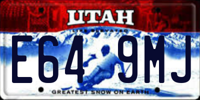 UT license plate E649MJ