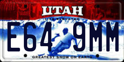 UT license plate E649MM