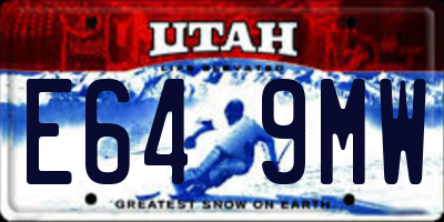 UT license plate E649MW