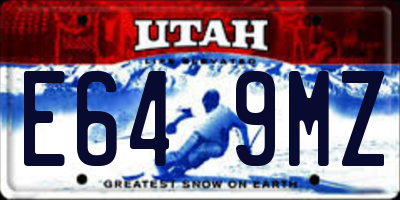 UT license plate E649MZ