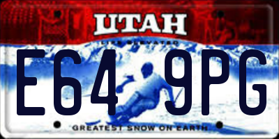 UT license plate E649PG