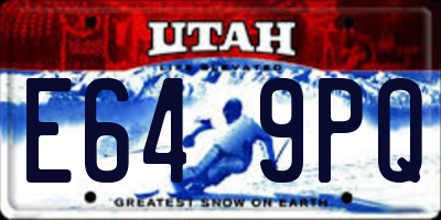 UT license plate E649PQ