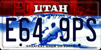 UT license plate E649PS