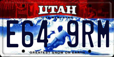UT license plate E649RM