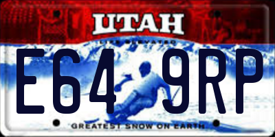 UT license plate E649RP