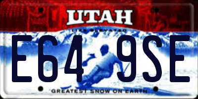 UT license plate E649SE