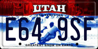UT license plate E649SF