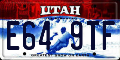 UT license plate E649TF