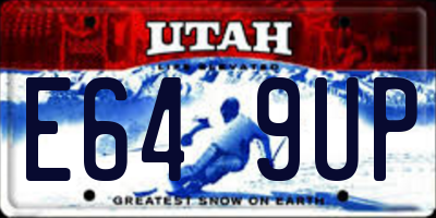 UT license plate E649UP