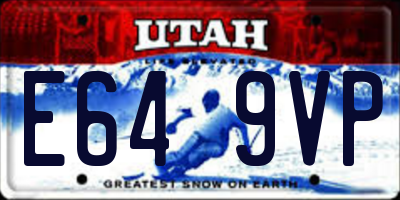 UT license plate E649VP