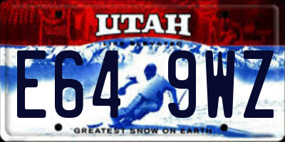 UT license plate E649WZ