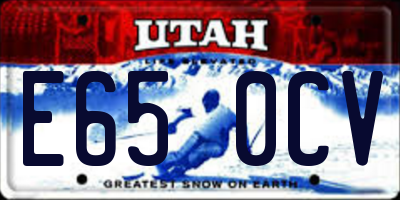 UT license plate E650CV