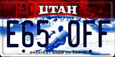 UT license plate E650FF